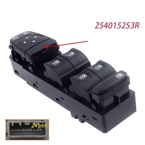 Bouton de commande Megane IV lève-vitre électrique 254015253R haute réactivité