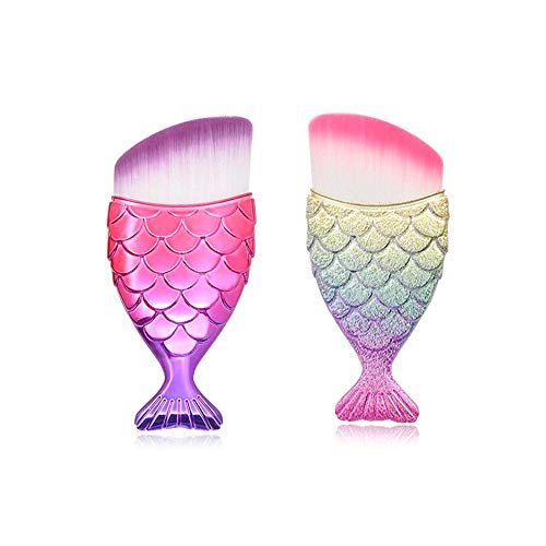 2 Piezas cepillo brocha de polvo de uñas manicura rusa acrilico esmalte arte