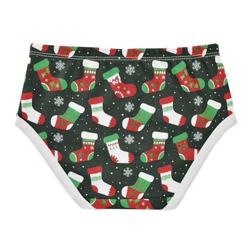 Joisal Red Green Christmas Black Toddlers Underwear Floral 2t Cotton Little Girl Panties Flower Briefs Undies Kids2