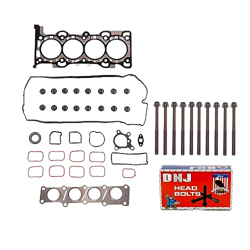 Image of DNJ HGB4235 Engine Cylinder Head Gasket Set with Head Bolt Kit, Complete Repair Set for 2012-2018 Ford, Lincoln Edge, Escape, Explorer 2.0L L4 16V DOHC 1999cc