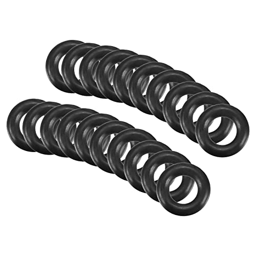 QUARKZMAN 6mm x 3mm x 1.5mm Nitrile Caoutchouc Joints toriques x 20 Pièces Rond Joint Rondelle pour Robinet Plomberie Réparation Étanchéité Connexion [Noir]