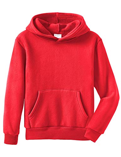Image of Spring&Gege Youth Solid Fleece Hoodies Pullover Hooded Sweatshirts for Children (3-12 Years)