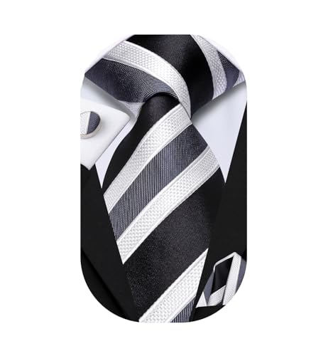 Image of Hi-Tie Men 63inches Tie Set Extra Long Necktie Paisley Tie Pocket Suqare Cufflinks Big and Tall Men Tie