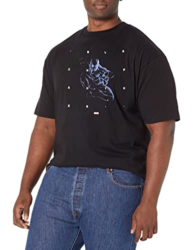T-Shirt Marvel Panthère Homme en coton confortable à col rond