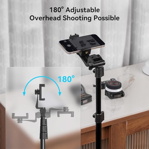 Image of SmallRig Phone Tripod with Remote, 67 inch Reverse-Folding Camera Tripod Stand