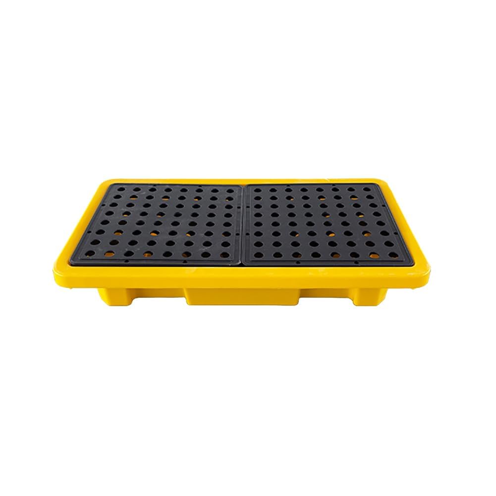 Vasca di Contenimento Antiperdita con Griglia, Piattaforma di Raccolta per Olio, Prodotti Chimici e Liquidi, Vasca di Contenimento Secondaria Robusta per Officina e Industria,1 pcs,65.5x36x12cm