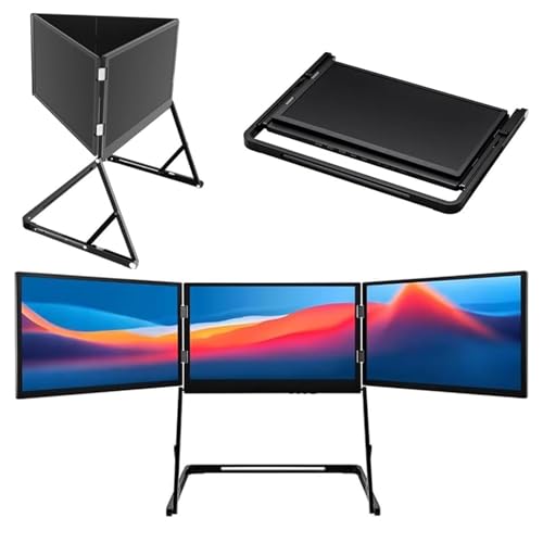 Image of 15.6 inch Laptop Screen Extender, Includes Power Bank, Fhd 1080p IPS Triple Laptop Monitor Extender for 13-17 inch Laptops, with HDMI /USB-C /Type-C, Compatible with Windows, Mac