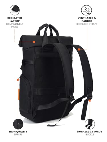 Image of FUR JADEN Vegan Leather Stylish 15.6 Inch Premium Laptop Backpack for Office & Travel