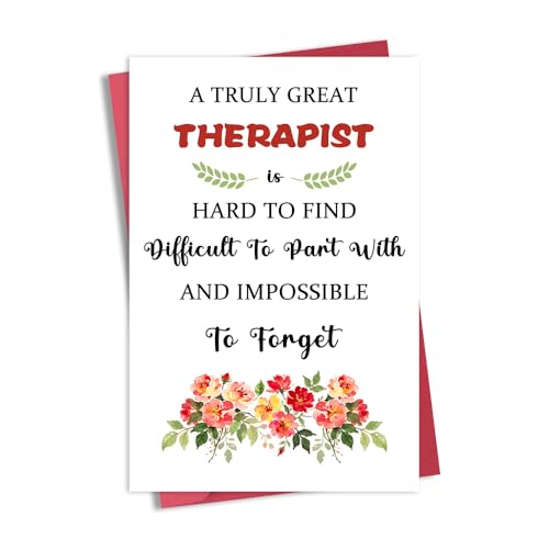 Therapist Appreciation Gifts for Women Men Therapist Thank You Card for Physical Therapist Christmas Gifts for Women Men Occupational Therapist Appreciation Card for Physical Therapist Retirement Gift