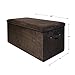 Casual Home Microsuede Folding Storage Bench, Brown
