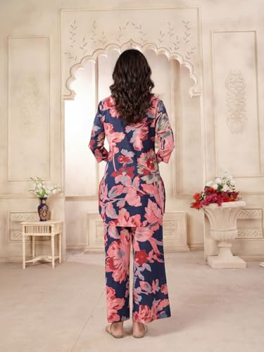 Image of Leriya Fashion Kurta Sets for Woman | Co ord Set for Women Stylish | Kurti Set for Woman | Short Kurti for Women | Kurtis | Ethnic Jaipuri Straight Kurta Set with Palazzo Pants | Salwar Suit for Party Outfits