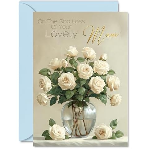 Lovely Mum Sympathy Card with Gold Accents Cover