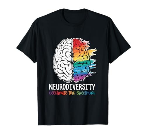 Neurodiversity Celebrate The Spectrum Autism Brain T-Shirt