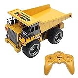 RC Dump Truck,Full Functional Remote Control Construction Vehicle Dump Truck Toy with Lights & Sounds for Kids