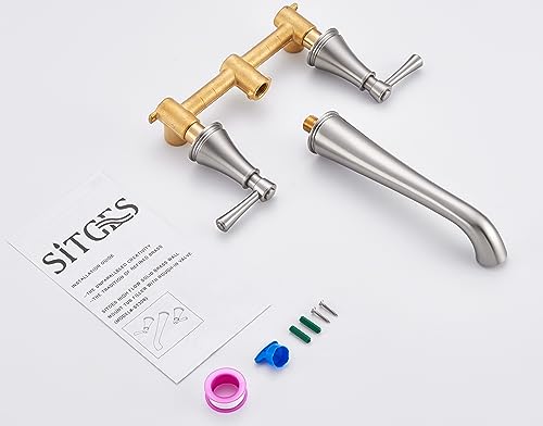 Sitges SITGES306BRUSHED NICKEL High Flow Brushed Nickel Wall Mount Bathtub Faucet thumb #5