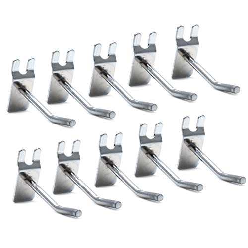 Sscon 10Pcs 1.96"/5Cm Stainless Steel Slatwall Hooks Trough Plate Hooks For Supermarket Shelf Retail Display #TOP10