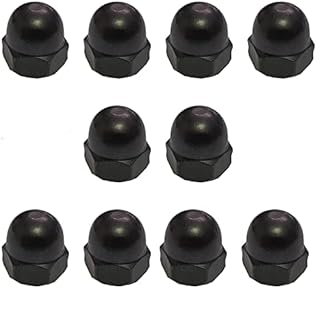 Black Stainless Steel Dome Nuts DIN1587 Blackened Finish Nut Fasteners and Fixings (Pack of 10) (M3 / 3mm)