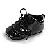 BENHERO Baby Boys Girls Oxford Shoes Soft Sole PU Leather Moccasins Infant Toddler First Walkers Crib Dress Shoes Sneaker (6-12 Months Infant, 0110 Black)