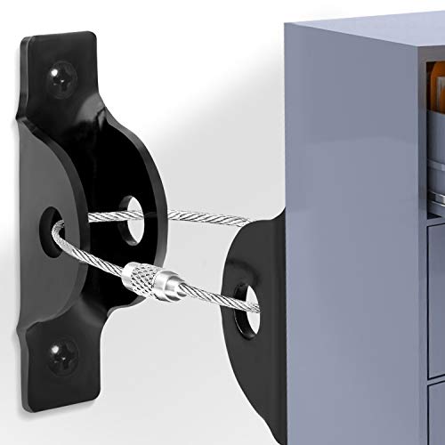 (8 Pack) Furniture Anchors for Baby Proofing,Metal Child Proofing Furniture Straps,Furniture Wall Anchors Kit,Secure 400 Pound Falling Furniture Prevention StrapsTV Pet Safety Straps Earthquake