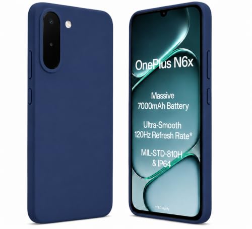Image of FIRST MART Matte Silicone Back Cover for OnePlus N6x - Blue