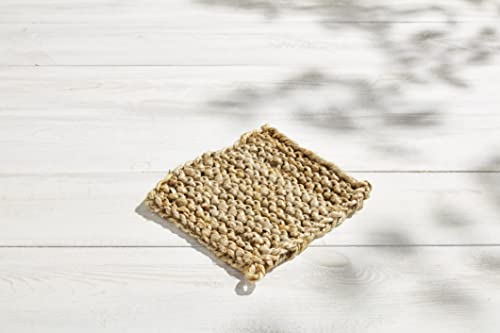 Mud Pie Crochet Woven Pot Holder, 8" X 8",Brown, 1 Count (Pack Of 1) #TOP1