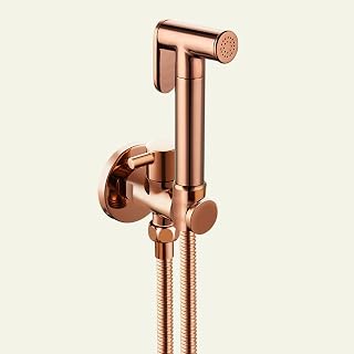 Ducha Higienica Para Wc Oro Rosa Pistola Multifunción Rociador De Bidé Para Inodoro Kit Grifo De Bidet Para Wc Agua Fría Latón oro Rosa tubo De Acero Inoxidable