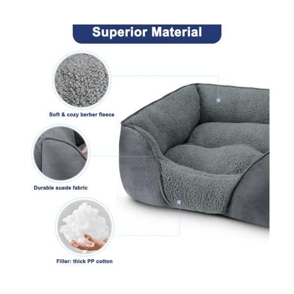 FURTIME-Small-Dog-Beds-for-Small-Dogs-Washable-Dog-Bed-Orthopedic-Rectangle-Puppy-Pet-Bed-Durable-Calming-Dog-Sofa-Bed-Soft-Sleeping-with-Anti-Slip-Bottom-S-20x19x6 FURTIME-Small-Dog-Beds-for-Small-Dogs-Washable-Dog-Bed-Orthopedic-Rectangle-Puppy-Pet-Bed-Durable-Calming-Dog-Sofa-Bed-Soft-Sleeping-with-Anti-Slip-Bottom-S-20x19x6