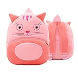 La mochila del bebé está diseñada con un lindo patrón de dibujos animados compuesto por material de alta calidad y peluche suave. El diseño lindo del estilo de la historieta animal con un revestimiento súper suave y una chaqueta superior, es un regalo de cumpleaños perfecto y un festival para los niños.