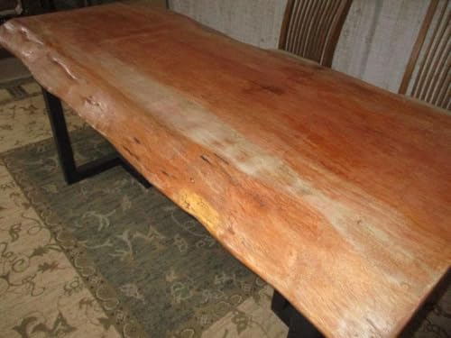 【一枚板 アフリカンチェリー】160cm × 71-74.5cm × 5.7cm｜天板のみ｜希少材・重厚感｜ウレタン塗装仕上げ｜ダイニング・デスク・カウンター用｜#375 [4]