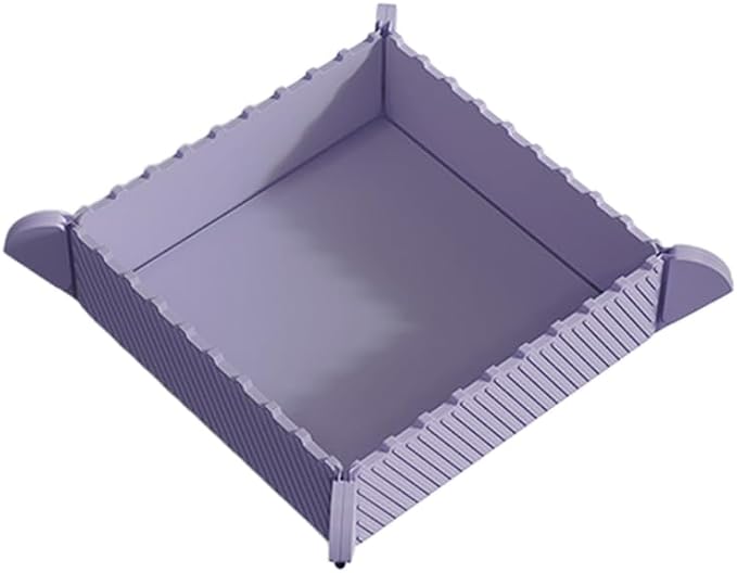 Magnetic Folding Bowl – 3-in-1 Silicone Cutting Board, Placemat & Storage Bowl, Heatproof up to 450°F, Space Saving Collapsible Dish for Outdoor Cooking, Baby Food Prep, Home Kitchen (Purple)