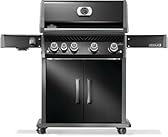 Napoleon Rogue PRO 525 Natural Gas Grill with Infrared Side Burner, Black, Durable 5-Burner Cooking Surface