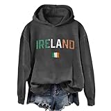 Photo Gallery generisch saint patrik s day - felpa da donna casual, con scritta stampata a maniche lunghe, motivo leopardato, grigio scuro, s Photo Gallery generisch saint patrik s day - felpa da donna casual, con scritta stampata a maniche lunghe, motivo leopardato, grigio scuro, s