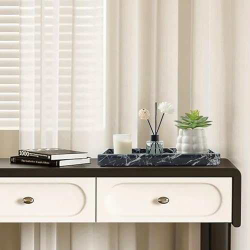 Image of Marble Bathroom Tray,Pure Natural Vanity Tray,Marble Tray for Kitchen Counter Non-Ceramic /Non-Resin,Stone Trays 12 x 8 inch