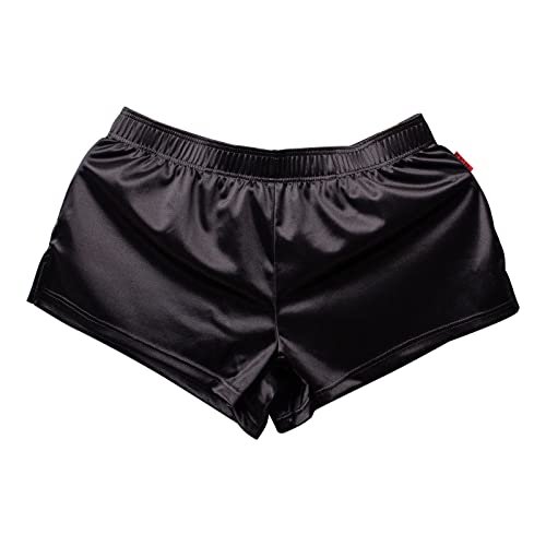 Silk Underwear for Men Boxers Soft Comfort Boxer Briefs Mens Sexy Low Rise Satin Underwear Pajamas Shorts