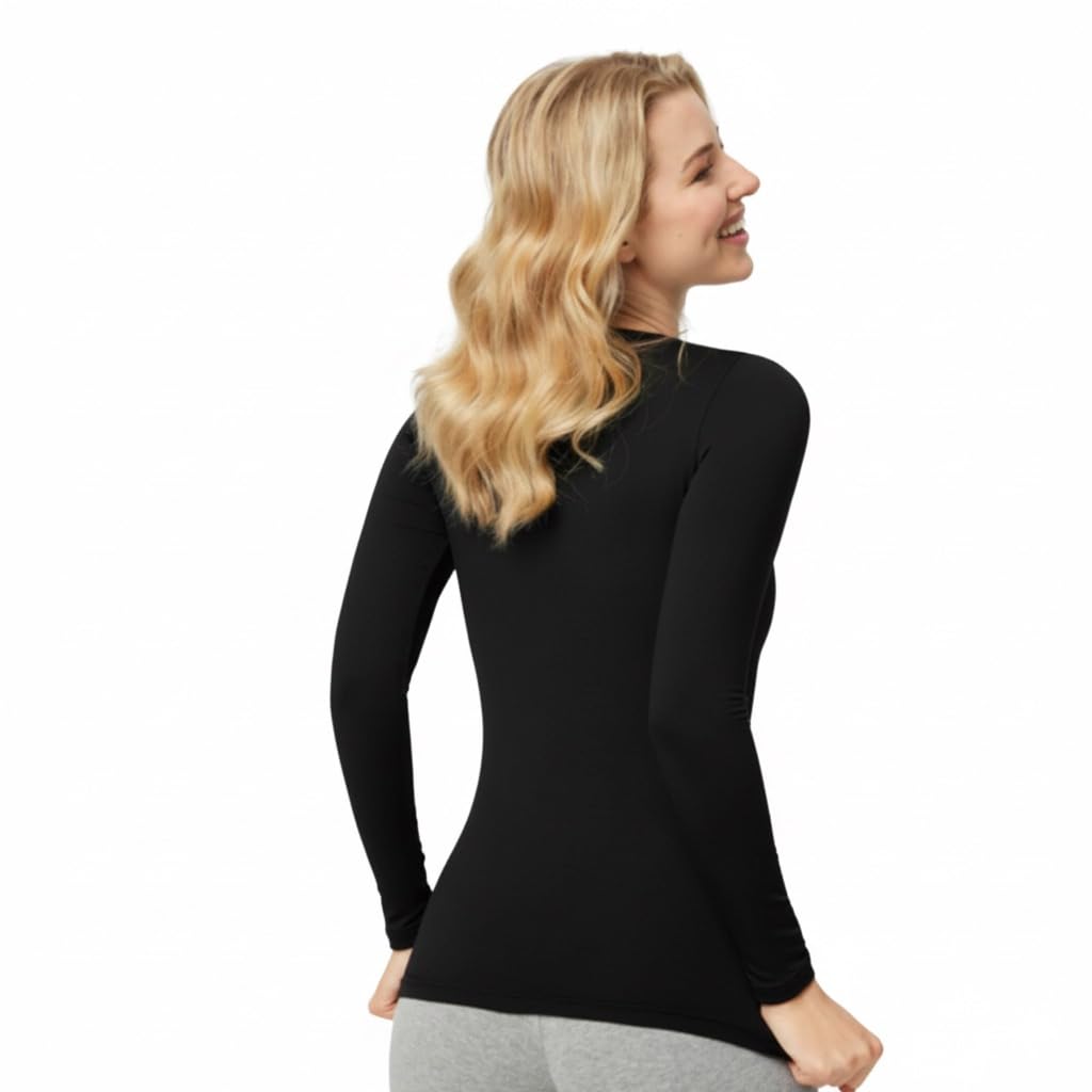 YSABEL MORA Camiseta Térmica Manga Larga Mujer Retención de Calor Ajuste Ceñido Ideal Invierno Confortable Tejido Suave Uso Diario Climas Fríos Extra Warm Termicidad Moderada.