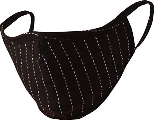 Touchstone Soft Cotton knitted Face Mask - medium size comfortable Washable double layer. (Pack of 3). Grey Black White2