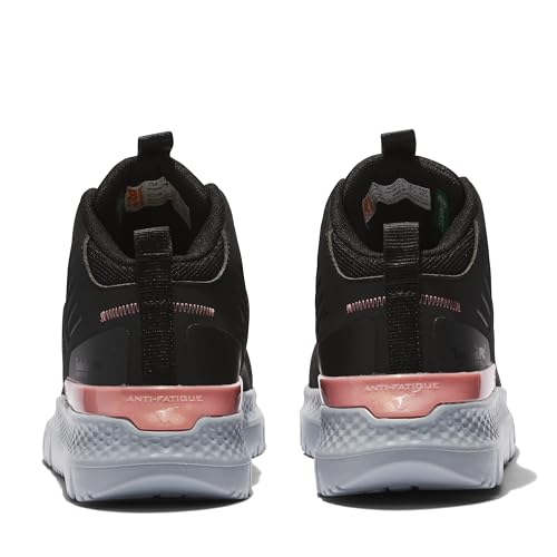 Timberland PRO Timberland PRO Women's Setra Mid Composite Safety Toe Industrial Athletic Work Shoe, Black/Grey/Rose-2024 NEW, 8 M US