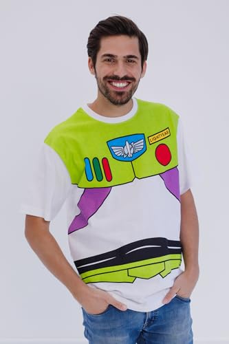 Disney Pixar Toy Story Buzz Lightyear Mens Matching Family Cosplay T-Shirt White Men Large