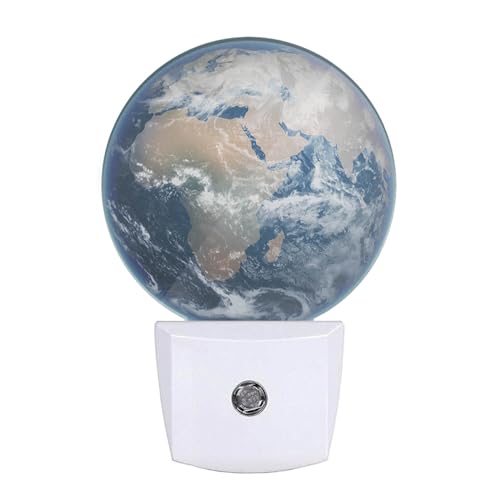 Image of Planet Plug-in Nightlight Earth with Continents Oceans Plug-in Nightlight Energy Saving 0.5W LED Lighting for Boys Girls Men Women