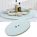 ZXFDMSWJ Plateau tournant Lazy Susan de 8 mm d'épaisseur, Grand Plateau tournant en Verre trempé, Table à Manger à 360 degrés, Assiette de Service rotative, Panneau de Peinture Blanche, Plateau de ta
