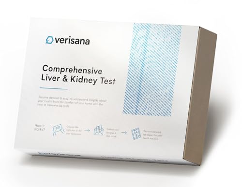 Comprehensive Liver & Kidney Test – Monitor 6 Important Liver & Kidney Markers with a Single Test – Easy & Convenient from Home by CLIA-Certified Lab – Verisana