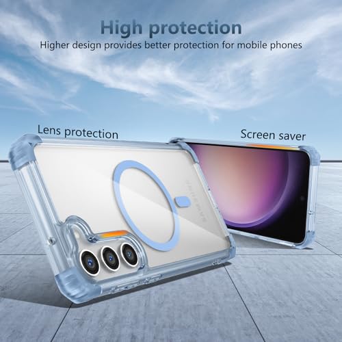 Funda magnética Samsung Galaxy S23 Plus delgada y transparente 6
