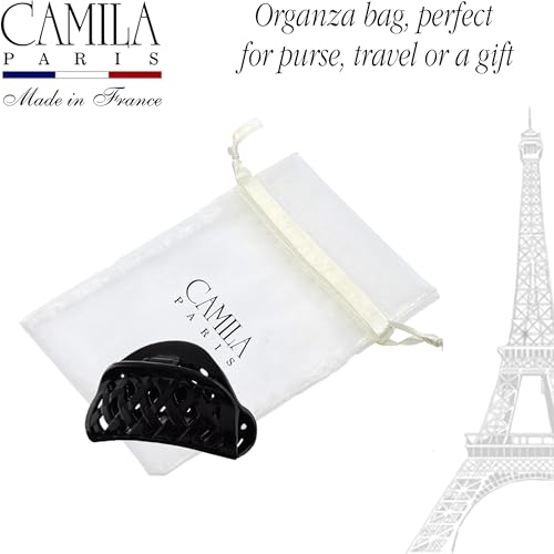 Camila Paris CP1808 French Claw Clip for Thick Hair (Black, Single) — view 6