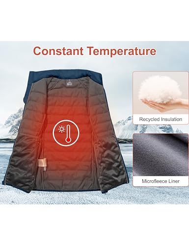 Little Donkey Andy Men's Packable Lightweight Puffer Vest with Recycled Insulation for Running Golf4