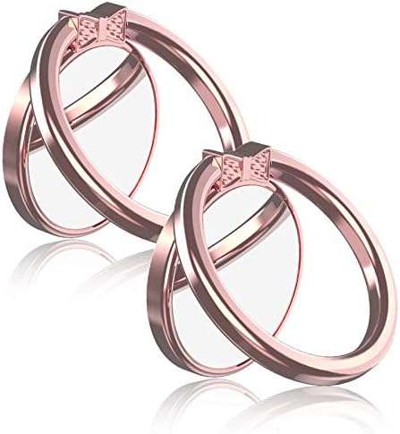 ICHECKEY Smart Phone Ring Holder MIRROR SERIES Stylish 360° Adjustable Ring Stand Grip Mount Kickstand for iPhone 7/7 Plus, Galaxy S8/S8 Plus and Almost All Cases/Phones (Rose Gold)