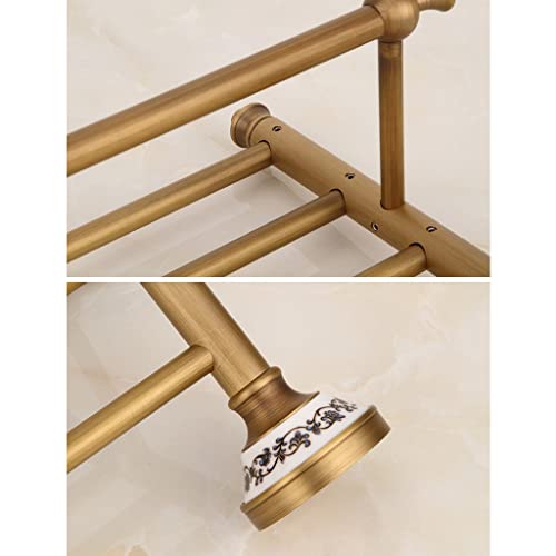 Porte-serviettes en laiton antique : la solution de rangement mural anti-rouille - 5