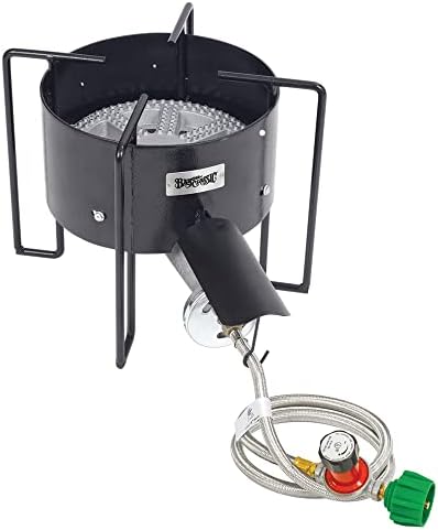 Bayou Classic KAB4 Bayou Banjo Cooker - Propane Burner for Outdoor Cooking, Outdoor Stove - Crawfish Boiler, Homebrew Burner - Large Stock Pots - Fish Boil, Gumbo, Soup, Stew, Brewing, Tamales