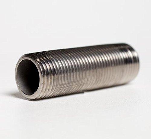 Stainless Steel Threaded Stem 2.5" X 1/2 Inch Npt 304 Ss Nipple Coupler For Home Brewing Cooler Bulkhead Or Mash Tun #TOP1