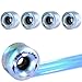 Rooollsk8 Roller Skate Wheels Light up Skate Wheels Indoor and Outdoor Glow Quad Skate Wheels 85A 62MM (Pearl Sliver)