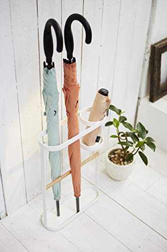YAMAZAKI home Tosca Umbrella Stand, White - Thumbnail 3